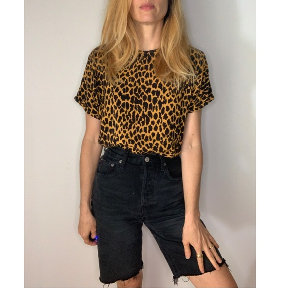 Vintage Leopard Animal Print Blouse Top - Picture 9 of 15